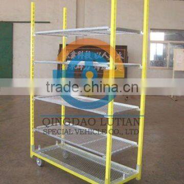 Shipping Trolley, garden cart, gardening display trolley, flower rack, flower trolley, flower moving cart