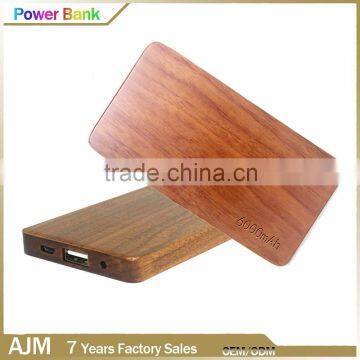 2016 hot sale wood power bank 5000mah powerbanks for gift factory price