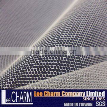 Taiwan 100 Polyester 30D Hexagon Soft White Tulle Net Fabric photo-6