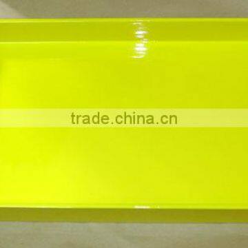 Highlight yellow deep rectangle lacquered tray TK Vietnam