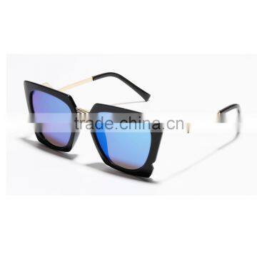 Personalized design bending metal temple sunglasses