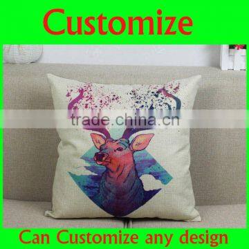 Customized printed cute animal paiting cotton baby sleeping pillow cover