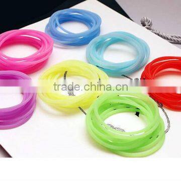 Factory direct Sell silicone rubber band bracelets,wholesale cheap rubber loom band in bulk for women bracelets