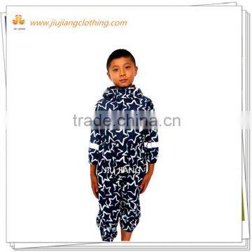 waterproof rain overalls children with attached hood