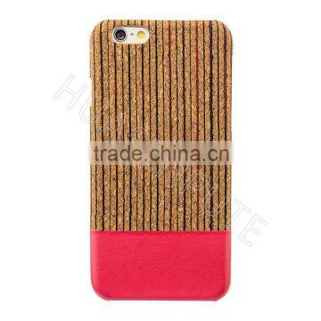 Stylish Natural Real Wood Flip Leather Case For iPhone6/6S