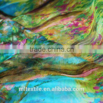 Ombre 6MM cheap silk chiffon fabric for dress chiffon printed fabric wholesale chiffon fabric