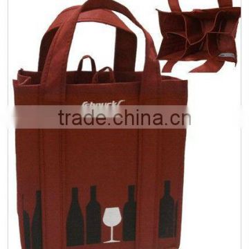 6 bottles wine bag with logo