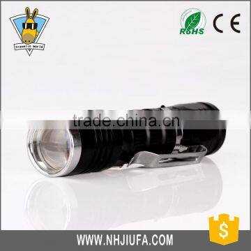 JF mini led flashlight torch clip small strech flashlight