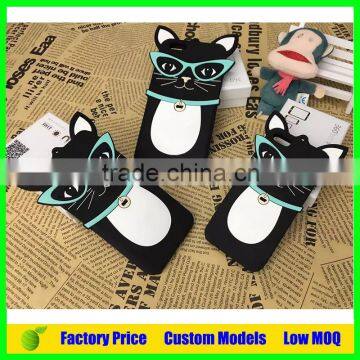 Cartoon cat silicone mobile 3d phone case for LG G4 PRO G4 NOTE cell phone back cover case