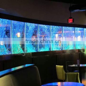 CE certificate led organic glass bubble water wall