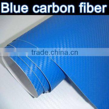 Blue 3D carbon fiber film for car wrap