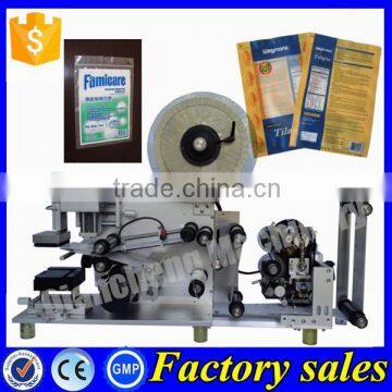 PLC Controlled flat surface labeling machine,bag labeling machine