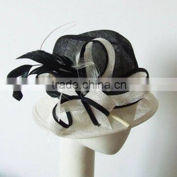 Fashio lady hat/chruch hat/sinamay hat/straw hat