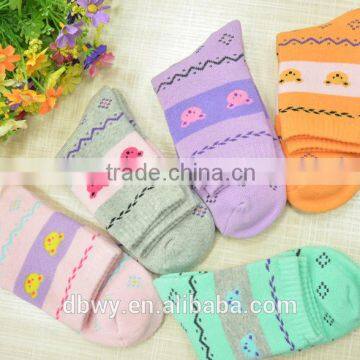 Colorful Bear Pattern Pure Cotton Terry Socks for Women and Girls photo-3