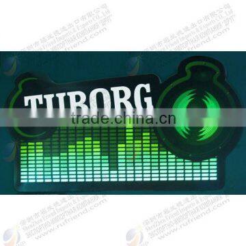 electroluminescent sound music activated el advertising product