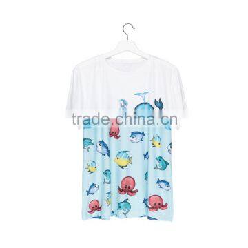 OEM Brand New 3D Print Emoji Fish Custom T shirt Design Wholesale