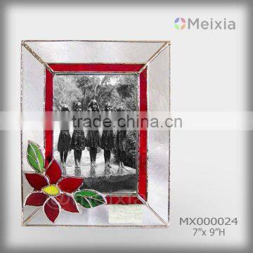 MX020024 Tiffany Style Wholesale Stained Glass Christmas Photo Frame