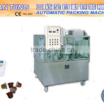 Rotary paste filling and sealing machine