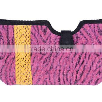 Texture Print Cotton Small Pouch