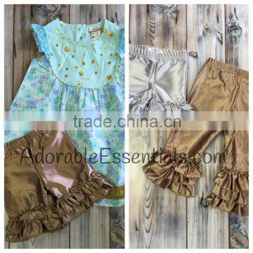 Persnickety 2015 Adorable Baby Tank Top With Shinny Ruffle Short Sets Boutique Cotton Ruffle Short photo-5