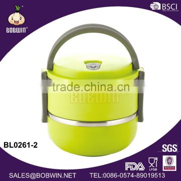 two layer stainless steel lunch box for promotion