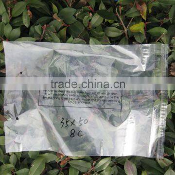 High Clear Permanent Adhesive Poly Bag With Lip