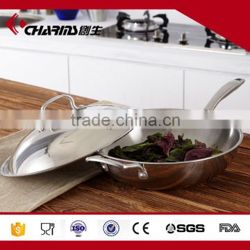 Good quality 30cm induction skillet with 3 tire steel