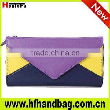 2013 colorful fashion design woman purse leather wallet envelope bag