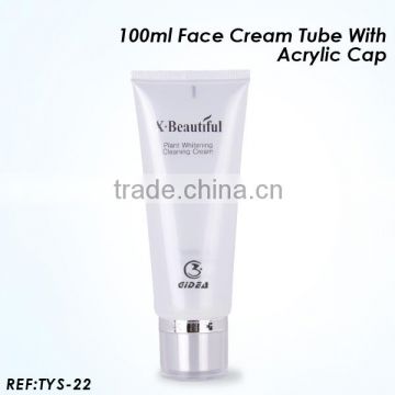 100ml face cleaning tube with acrylic cap