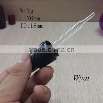 wholesale black childproof and tamper evident glass dropper cap