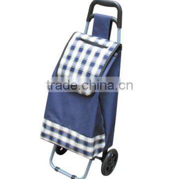 Foldable shopping trolley bag , zip pocket on the cover, good for promotion