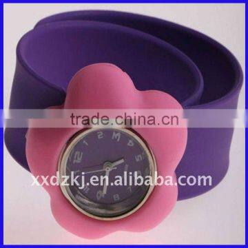 fashion 3D shape silicone slap watch for award