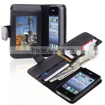 Preminum Quality Luxurious Leather Cover for iPhone 4S F-IPH4LC005