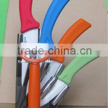 6pcs ceramic knife set with block