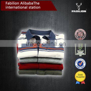 2016 OEM Wholesale China Men's Fashion Color Stripe for Softextile Polo Shirt photo-6