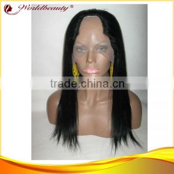 Fashion 100% human hair U part lace front wigs