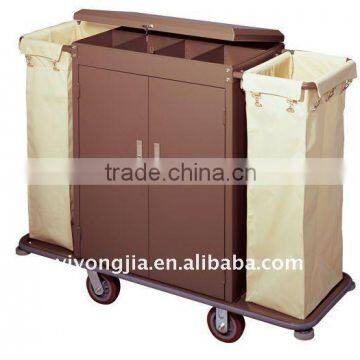 Hotel Laundry Trolley Housekeeping Carts/Metal House Keeping carts/stainless steel hotel housekeeping maid carts equipment