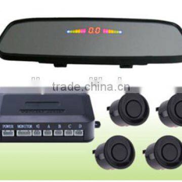 4 Rear sensors Rearview mirror led car parking sensor with Bibi sound alarm