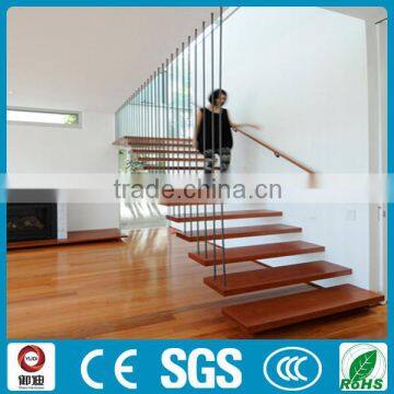 Simple and Modern Indoor Wood Floating Stairs photo-3