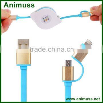 High Quality Fast Charging 2 in 1 USB Extension Micro Data Cable Sync Data Charging Cable photo-5