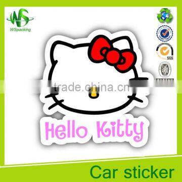 Custom hyundai car design cute kitty car sticker