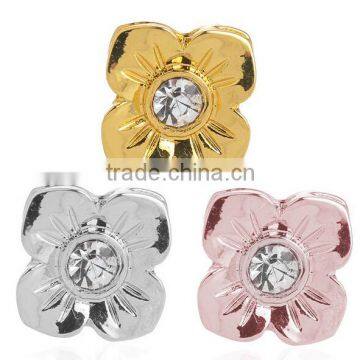 EM091 Endless jewelry diamond flower charms for endless bracelet