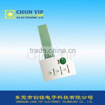 One key membrane panel switch with 3 LEDs for emergency lights