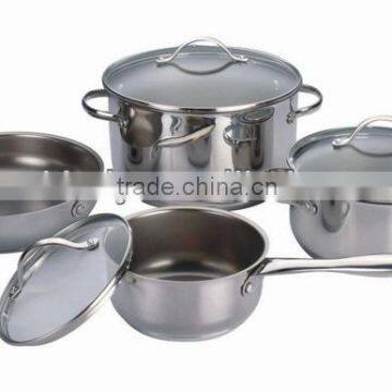 7pcs bergner stainless steel cookware set