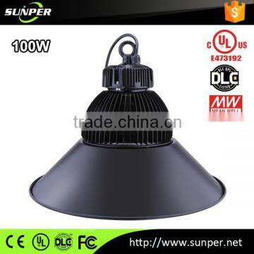 6 years warranty round high bay top quality C ree led 120lm/w 100w high bay led gym light