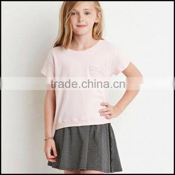 The New Design Child Plain Blank T-shirt With Round Neck photo-2