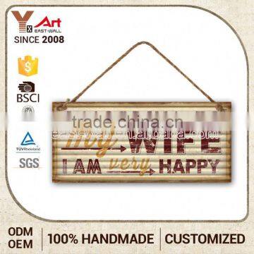 Customized Logo Craft Corrugated Word Wall Plaques Home Decoration Pieces