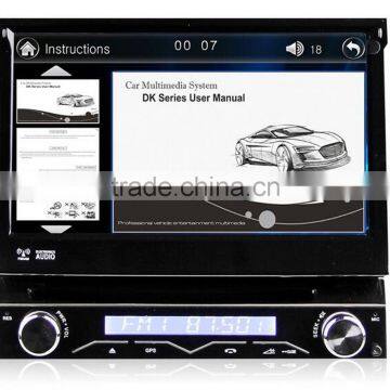 Winmark 7 Inch 1 Din Car Navi DVD Player Stereo With Motorized Retractable Monitor GPS Bluetooth Radio Mirror-Link Universal photo-3
