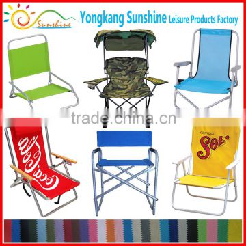 Aluminum folding beach chair with side table cup holder