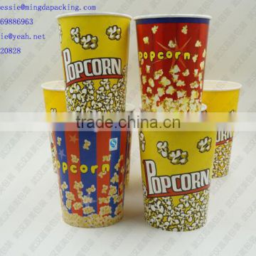 Take away paper buckets for popcorn